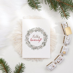 Ornament karácsonyi képeslap, üdvözlőlap, ajándékkísérő szett 3 db - Meska.hu