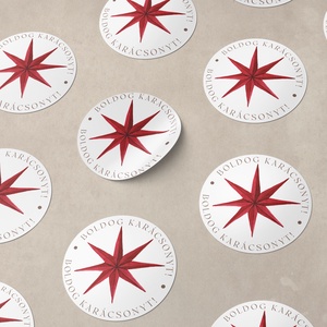 Ornament karácsonyi köszönőajándék matrica, gyertya körmatrica, borítékzáró matrica - otthon & életmód - papír, írószer - matrica, matrica csomag - Meska.hu