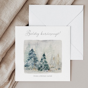 Fényképes karácsonyi képeslap, családi üdvözlőlap, greenery ajándékkísérő - karácsony - karácsonyi ajándékozás - karácsonyi képeslap, üdvözlőlap, ajándékkísérő - Meska.hu