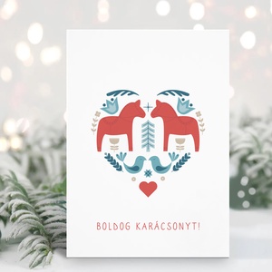 Karácsonyi képeslap, üdvözlőlap, skandináv ajándékkísérő - karácsony - karácsonyi ajándékozás - karácsonyi képeslap, üdvözlőlap, ajándékkísérő - Meska.hu