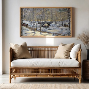 Téli festmény, karácsonyi dekoráció, Samsung The Frame TV kép, digitális - karácsony - karácsonyi lakásdekoráció - karácsonyi lakásdíszek - Meska.hu