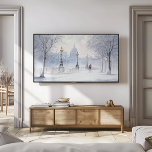 Téli festmény, karácsonyi dekoráció, Samsung The Frame TV kép, digitális - karácsony - karácsonyi lakásdekoráció - karácsonyi lakásdíszek - Meska.hu