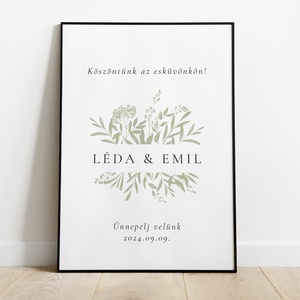 Ültető tábla esküvőre, Zsálya ültetési rend tábla, poszter - esküvő - dekoráció - tábla & jelzés - Meska.hu