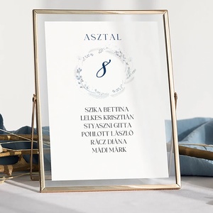 Winter ültetési rend, asztalszám, esküvői kártya szett 9 db - Meska.hu