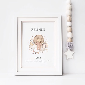 Szűz gyerek horoszkóp, egyedi csillagjegyes kép, megérkeztem falikép - otthon & életmód - babaszoba, gyerekszoba - babaszoba kép - Meska.hu