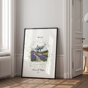 Személyre szóló házavató poszter, lakásavató kép, nászajándék, névre szoló páros, évfordulós ajándék, home sweet home - otthon & életmód - dekoráció - kép & falikép - poszter - Meska.hu