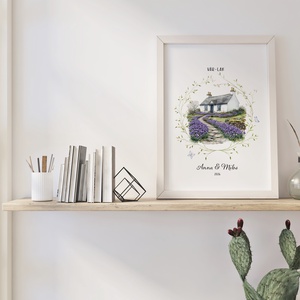 Személyre szóló házavató poszter, lakásavató kép, nászajándék, névre szoló páros, évfordulós ajándék, home sweet home - otthon & életmód - dekoráció - kép & falikép - poszter - Meska.hu