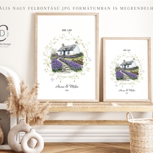 Személyre szóló házavató poszter, lakásavató kép, nászajándék, névre szoló páros, évfordulós ajándék, home sweet home - otthon & életmód - dekoráció - kép & falikép - poszter - Meska.hu