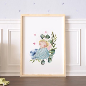 Tavaszi tündérke falikép, poszter, gyerekszoba dekoráció, Valentin nap, Otthon & Életmód, Dekoráció, Kép & Falikép, Poszter, Fotó, grafika, rajz, illusztráció, MESKA