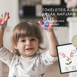 Anyák napi ajándék, egyedi kézlenyomatos poszter, verses ajándék - otthon & életmód - dekoráció - kép & falikép - poszter - Meska.hu