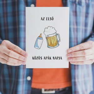Vicces Apák napi ajándékkísérő, első Apák napja képeslap - otthon & életmód - papír, írószer - ajándékozás kellékei - képeslap, üdvözlőlap - Meska.hu