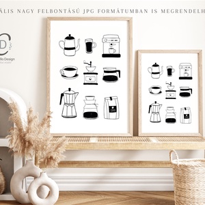 Kávé poszter, konyhai fali dekoráció, kép - otthon & életmód - dekoráció - kép & falikép - poszter - Meska.hu