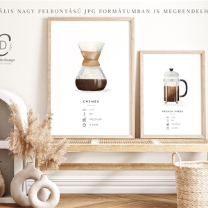 Chemex poszter, konyhai fali dekoráció,  kávéfőző kép - otthon & életmód - dekoráció - kép & falikép - poszter - Meska.hu