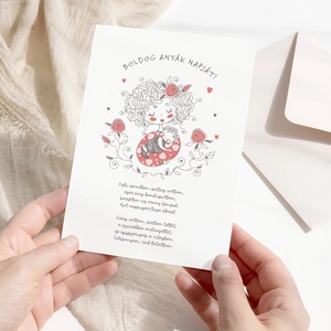 Anyák napi képeslap, virágos üdvözlőlap, verses ajándékkísérő  - otthon & életmód - papír, írószer - ajándékozás kellékei - képeslap, üdvözlőlap - Meska.hu Anyák napi képeslap, virágos üdvözlőlap, verses ajándékkísérő  - otthon & életmód - papír, írószer - ajándékozás kellékei - képeslap, üdvözlőlap - Meska.hu