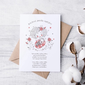 Anyák napi képeslap, virágos üdvözlőlap, verses ajándékkísérő  - otthon & életmód - papír, írószer - ajándékozás kellékei - képeslap, üdvözlőlap - Meska.hu Anyák napi képeslap, virágos üdvözlőlap, verses ajándékkísérő  - otthon & életmód - papír, írószer - ajándékozás kellékei - képeslap, üdvözlőlap - Meska.hu