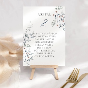 Meadow ültetési rend, esküvői kártya szett 9 db, Esküvő, Meghívó & Kártya, Ültetési rend, Fotó, grafika, rajz, illusztráció, Papírművészet, MESKA