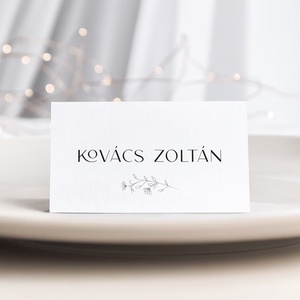 Rebeka esküvői ültetőkártya, minimal névjegykártya - esküvő - meghívó & kártya - ültetési rend - Meska.hu