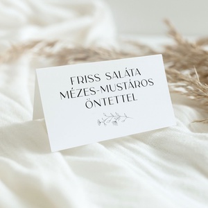 Rebeka esküvői ültetőkártya, minimal névjegykártya - esküvő - meghívó & kártya - ültetési rend - Meska.hu
