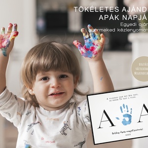 Anyák vagy apák napi ajándék, kézlenyomat poszter, kép - otthon & életmód - dekoráció - kép & falikép - poszter - Meska.hu