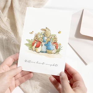 Húsvéti képeslap, Nyúl Péter üdvözlőlap, ajándékkísérő - otthon & életmód - papír, írószer - ajándékozás kellékei - képeslap, üdvözlőlap - Meska.hu Húsvéti képeslap, Nyúl Péter üdvözlőlap, ajándékkísérő - otthon & életmód - papír, írószer - ajándékozás kellékei - képeslap, üdvözlőlap - Meska.hu