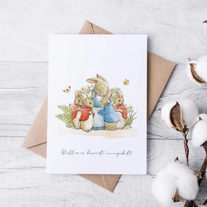 Húsvéti képeslap, Nyúl Péter üdvözlőlap, ajándékkísérő - otthon & életmód - papír, írószer - ajándékozás kellékei - képeslap, üdvözlőlap - Meska.hu Húsvéti képeslap, Nyúl Péter üdvözlőlap, ajándékkísérő - otthon & életmód - papír, írószer - ajándékozás kellékei - képeslap, üdvözlőlap - Meska.hu