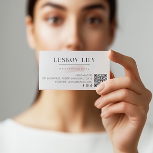Egyedi névjegy, névjegykártya tervezés QR kóddal - otthon & életmód - papír, írószer - névjegykártya - Meska.hu