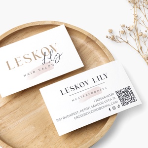 Egyedi névjegy, névjegykártya tervezés QR kóddal - otthon & életmód - papír, írószer - névjegykártya - Meska.hu