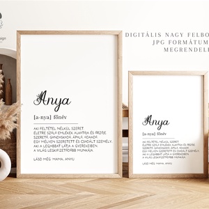 Legjobb anya definíciós poszter, az anya szó kedves meghatározása, anyák napi ajándék - otthon & életmód - dekoráció - kép & falikép - plakát - Meska.hu
