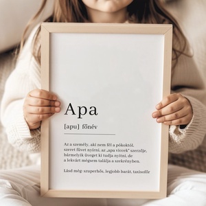 Legjobb Apa poszter, az apa szó vicces meghatározása, apák napi ajándék - Meska.hu