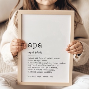 Legjobb Apa poszter, az apa szó vicces meghatározása, apák napi ajándék - Meska.hu