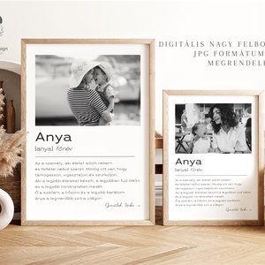 Legjobb anya definíciós poszter, az anya szó meghatározása, fényképes anyák napi ajándék - otthon & életmód - dekoráció - kép & falikép - poszter - Meska.hu