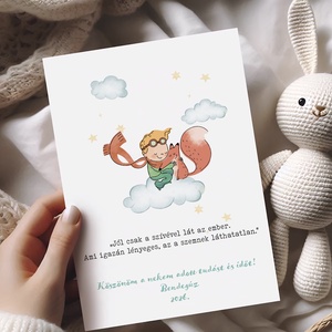 Köszönőajándék óvónéniknek, dadusoknak, ballagásra búcsúajándék, kis herceges ajándékkísérő, Otthon & Életmód, Papír, írószer, Ajándékozás kellékei, Képeslap, üdvözlőlap, Fotó, grafika, rajz, illusztráció, Papírművészet, MESKA
