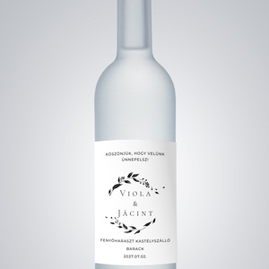 Boros, pálinkás palack címke, esküvői köszönő ajándék matrica, köszöntő ajándék, szülőköszöntő  - esküvő - emlék & ajándék - köszönőajándék - Meska.hu