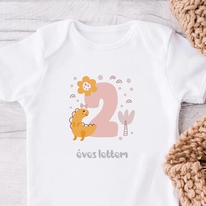 Születésnapi baba body, Dinós baba body,  tütü tüll szoknya és fejpánt szettel - Meska.hu