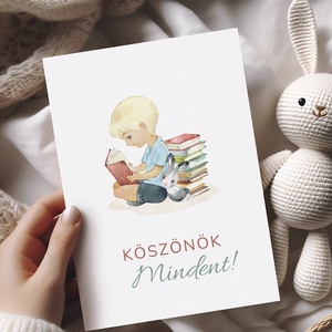 Köszönőajándék kártya óvónéniknek, dadusoknak, ballagásra búcsúajándék, ajándékkísérő, képeslap, Otthon & Életmód, Papír, írószer, Ajándékozás kellékei, Képeslap, üdvözlőlap, Fotó, grafika, rajz, illusztráció, Papírművészet, MESKA