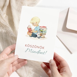 Köszönőajándék kártya óvónéniknek, dadusoknak, ballagásra búcsúajándék, ajándékkísérő, képeslap - otthon & életmód - papír, írószer - ajándékozás kellékei - képeslap, üdvözlőlap - Meska.hu