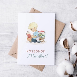 Köszönőajándék kártya óvónéniknek, dadusoknak, ballagásra búcsúajándék, ajándékkísérő, képeslap - otthon & életmód - papír, írószer - ajándékozás kellékei - képeslap, üdvözlőlap - Meska.hu