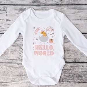 Dinós babaváró mérföldkő kártyacsomag, kislánynak, baba box 17 db - játék & sport - babalátogató ajándékcsomag - Meska.hu