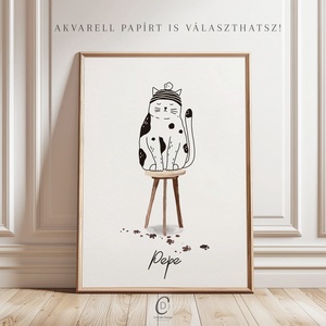 Vicces macska poszter, kép, cicás falikép - otthon & életmód - dekoráció - kép & falikép - poszter - Meska.hu