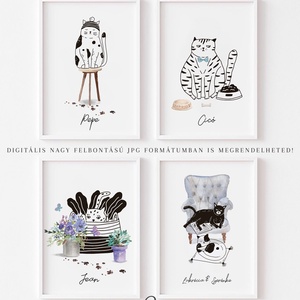 Vicces macska poszter, kép, cicás falikép - otthon & életmód - dekoráció - kép & falikép - poszter - Meska.hu