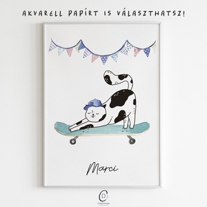 Vicces macska poszter, kép, cicás falikép, Otthon & Életmód, Dekoráció, Kép & Falikép, Poszter, Fotó, grafika, rajz, illusztráció, Papírművészet, MESKA