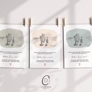 Micimackós, köszönőajándék, ballagásra ajándék képeslap, poszter - otthon & életmód - papír, írószer - ajándékozás kellékei - képeslap, üdvözlőlap - Meska.hu