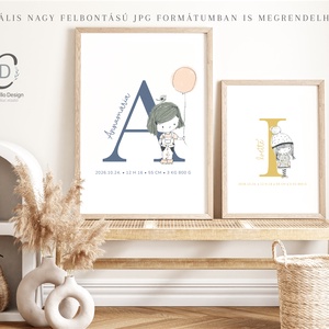 Betű falikép, monogramos babaszoba dekoráció, megérkeztem, keresztelő ajándék - otthon & életmód - dekoráció - fali és függő dekoráció - betű & név - Meska.hu