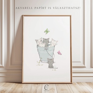 Cicás falikép, poszter, gyerekszoba dekoráció szett 3 db, Otthon & Életmód, Babaszoba, gyerekszoba, Babaszoba kép, Fotó, grafika, rajz, illusztráció, Papírművészet, MESKA