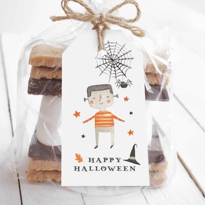 Halloween ajándékkísérő kártyacsomag, ajándékátadó címke szett 5 db, Otthon & Életmód, Dekoráció, Halloween, Halloweeni meghívó, képeslap, ajándékkísérő, Fotó, grafika, rajz, illusztráció, Papírművészet, MESKA