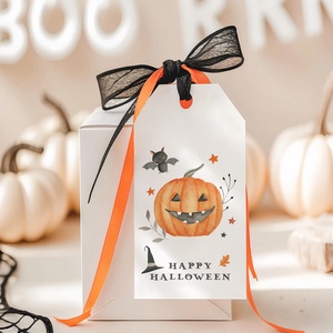 Halloween ajándékkísérő kártyacsomag, ajándékátadó címke szett 5 db - otthon & életmód - dekoráció - halloween - halloweeni meghívó, képeslap, ajándékkísérő - Meska.hu