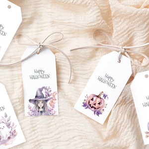 Halloween ajándékkísérő kártyacsomag, ajándékátadó címke szett 5 db - otthon & életmód - dekoráció - halloween - halloweeni meghívó, képeslap, ajándékkísérő - Meska.hu
