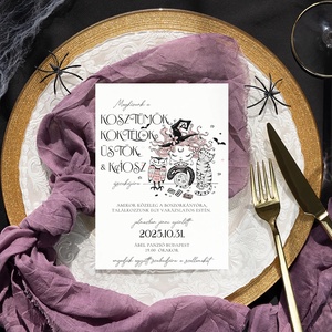 Halloween party meghívó, képeslap - otthon & életmód - dekoráció - halloween - halloweeni meghívó, képeslap, ajándékkísérő - Meska.hu