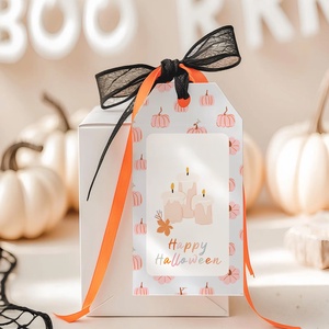 Halloween ajándékkísérő kártyacsomag, ajándékátadó címke szett 5 db - otthon & életmód - dekoráció - halloween - halloweeni meghívó, képeslap, ajándékkísérő - Meska.hu