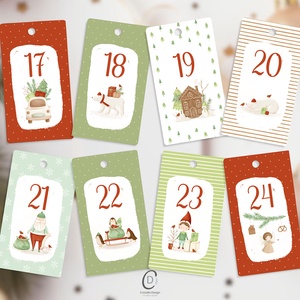 Adventi naptár, karácsonyi kalendárium, ajándékkísérő kártya csomag 24 db - karácsony - adventi díszek - adventi naptár - Meska.hu Adventi naptár, karácsonyi kalendárium, ajándékkísérő kártya csomag 24 db - karácsony - adventi díszek - adventi naptár - Meska.hu